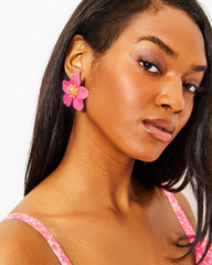 Lilly Pulitzer Oversized Orchid Earrings Roxie Pink | Women Jewelry