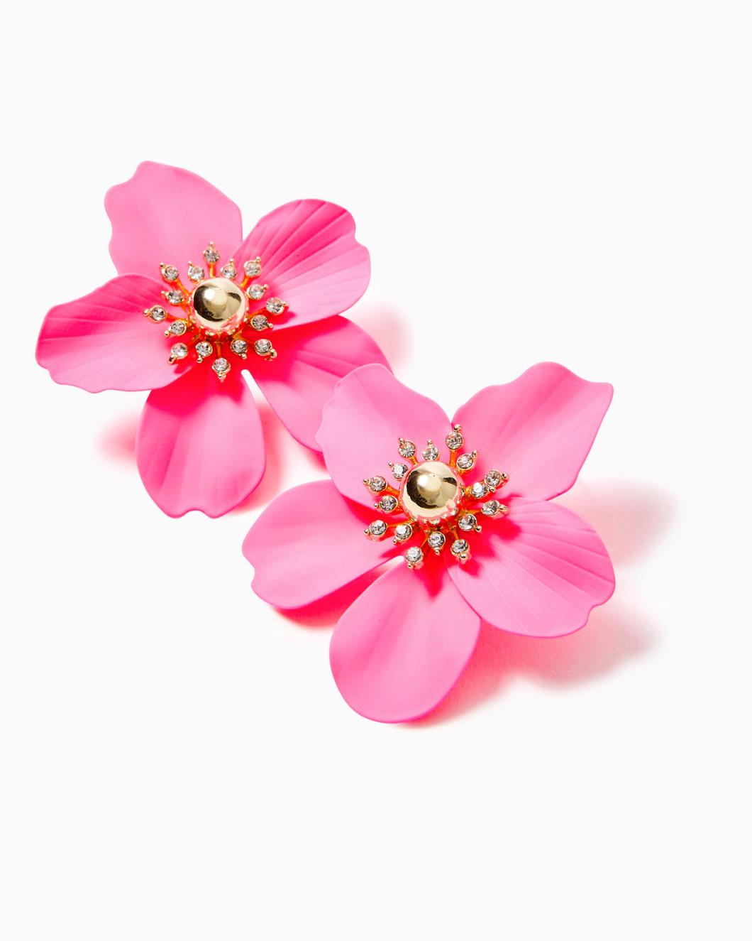 Lilly Pulitzer Oversized Orchid Earrings Roxie Pink | Women Jewelry