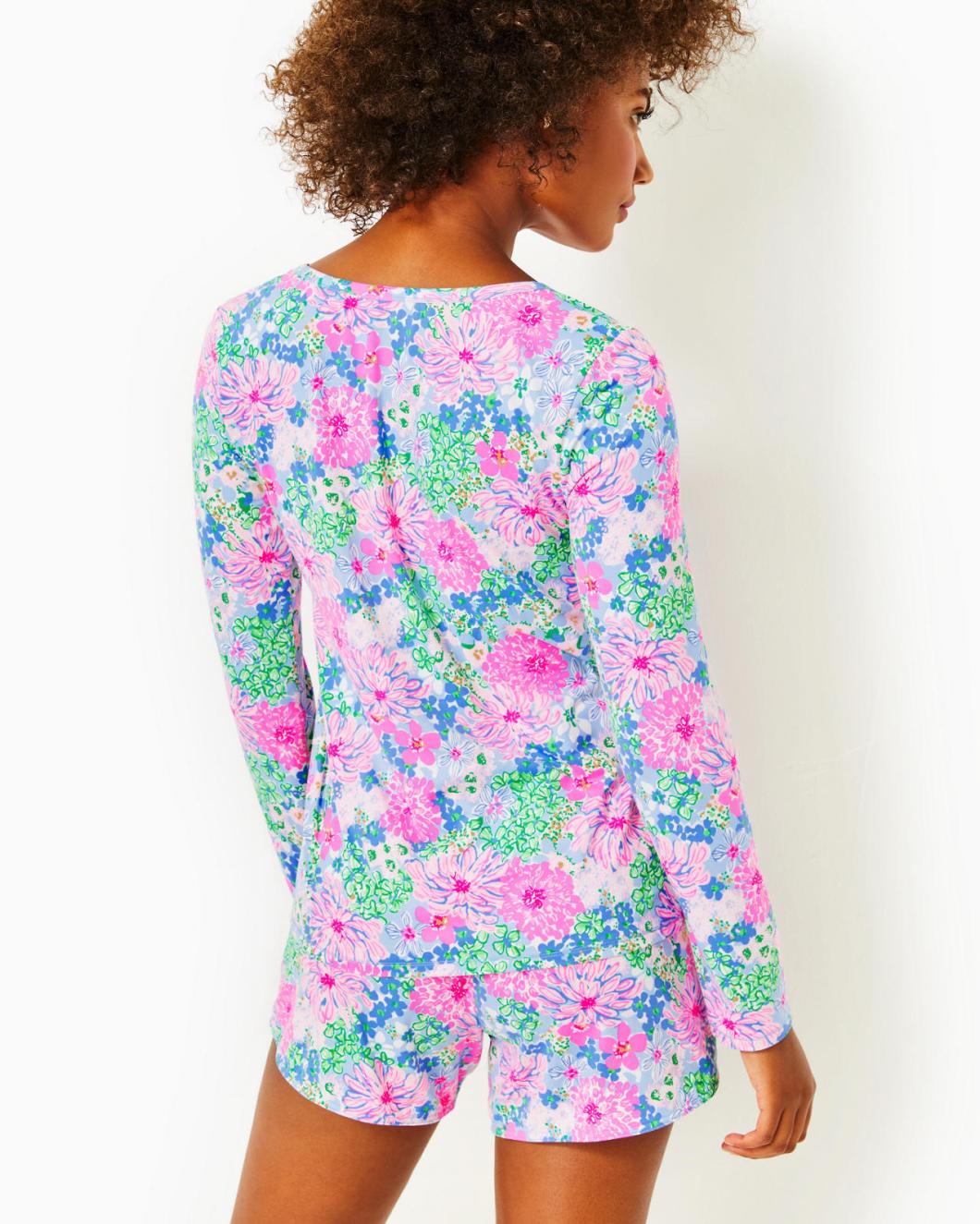 Lilly Pulitzer Pajama Henley Top Multi Lil Soiree All Day | Women Loungewear