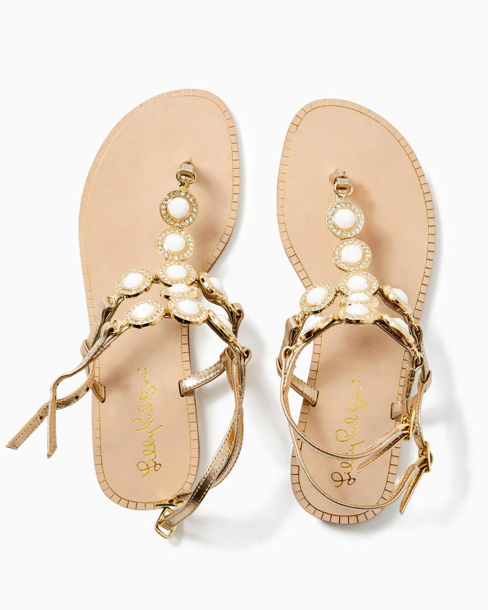 Lilly Pulitzer Palermo Leather Sandal Resort White | Women Shoes