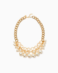 Lilly Pulitzer Pink Palms Necklace Gold Metallic | Women Jewelry