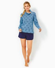 Lilly Pulitzer Playa Bonita Cotton Pullover Bon Bon Blue Go Your Own Wave | Women Tops
