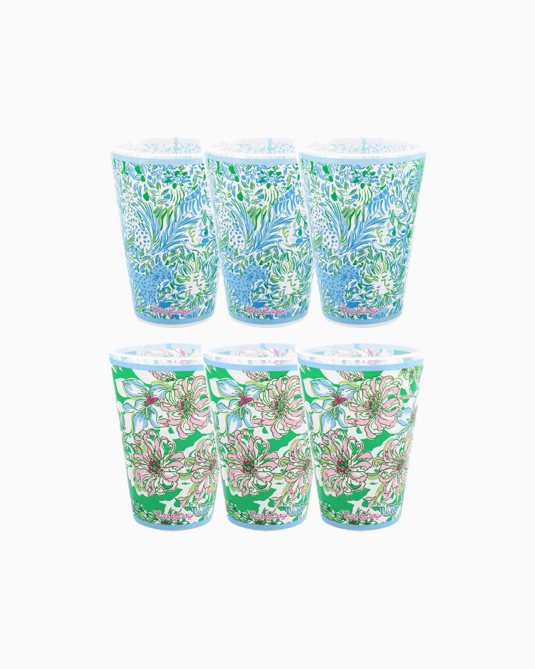 Lilly Pulitzer Pool Cups Hydra Blue Dandy Lions | Women Tabletop