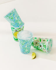 Lilly Pulitzer Pool Cups Hydra Blue Dandy Lions | Women Tabletop