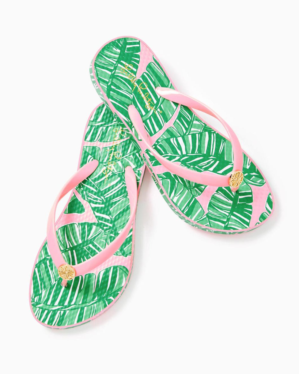 Lilly Pulitzer Pool Flip Flop Conch Shell Pink Lets Go Bananas Shoe | Women Shoes