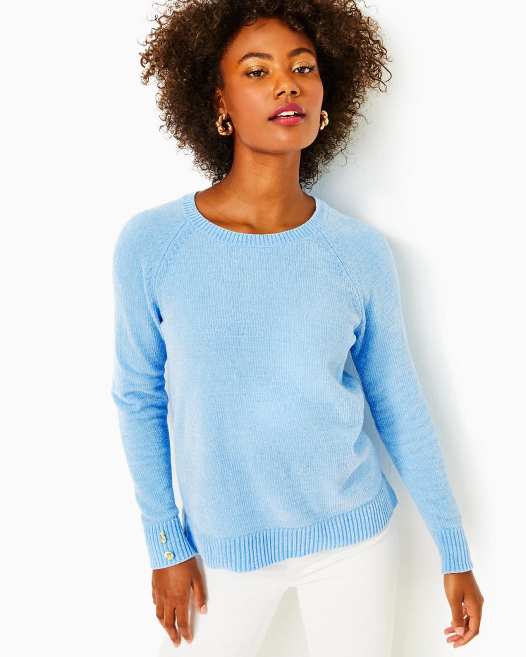 Lilly Pulitzer Praxon Sweater Bon Bon Blue | Women Tops