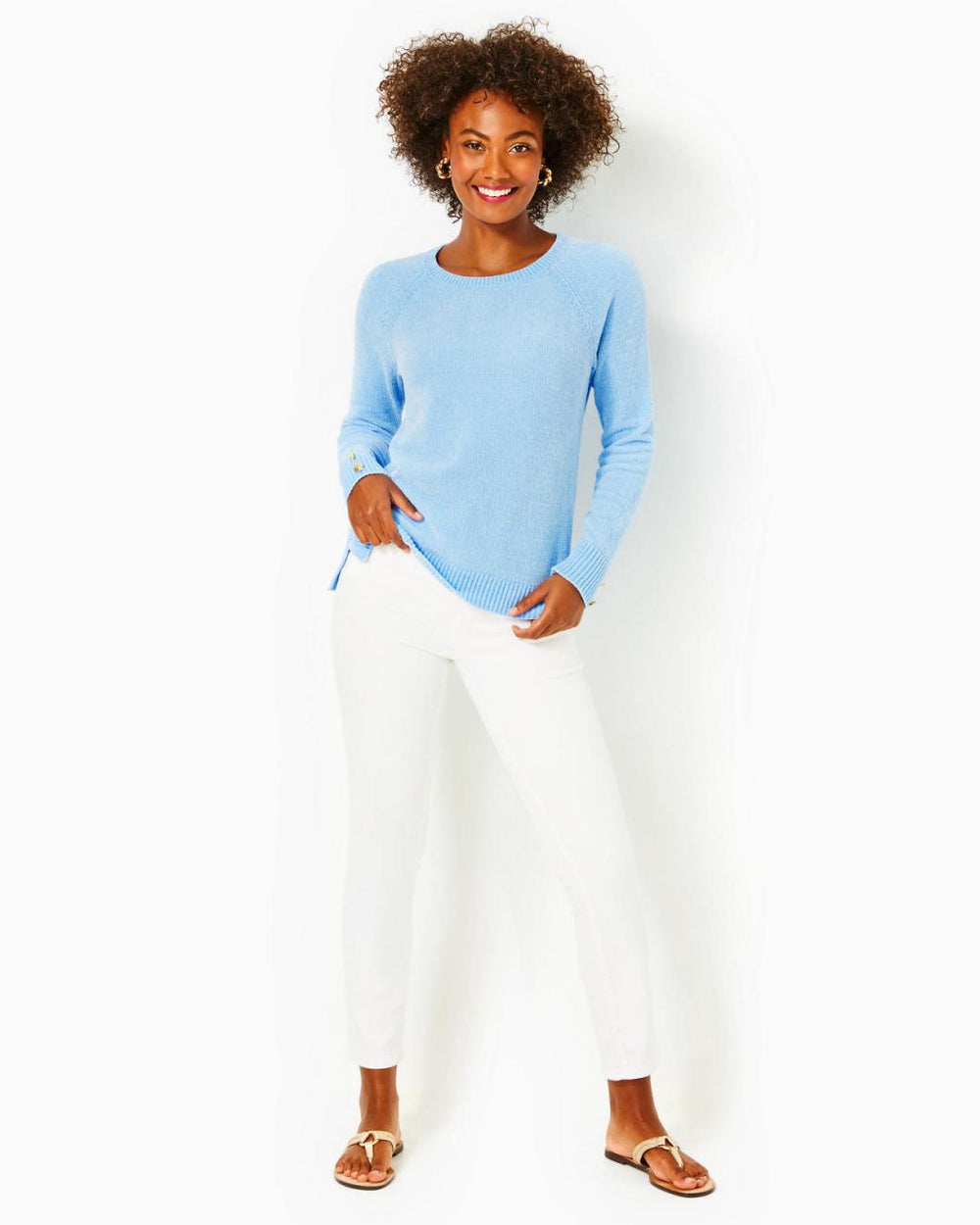 Lilly Pulitzer Praxon Sweater Bon Bon Blue | Women Tops