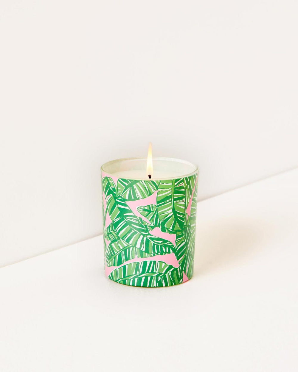 Lilly Pulitzer Printed Candle Conch Shell Pink Lets Go Bananas | Women Home Decor