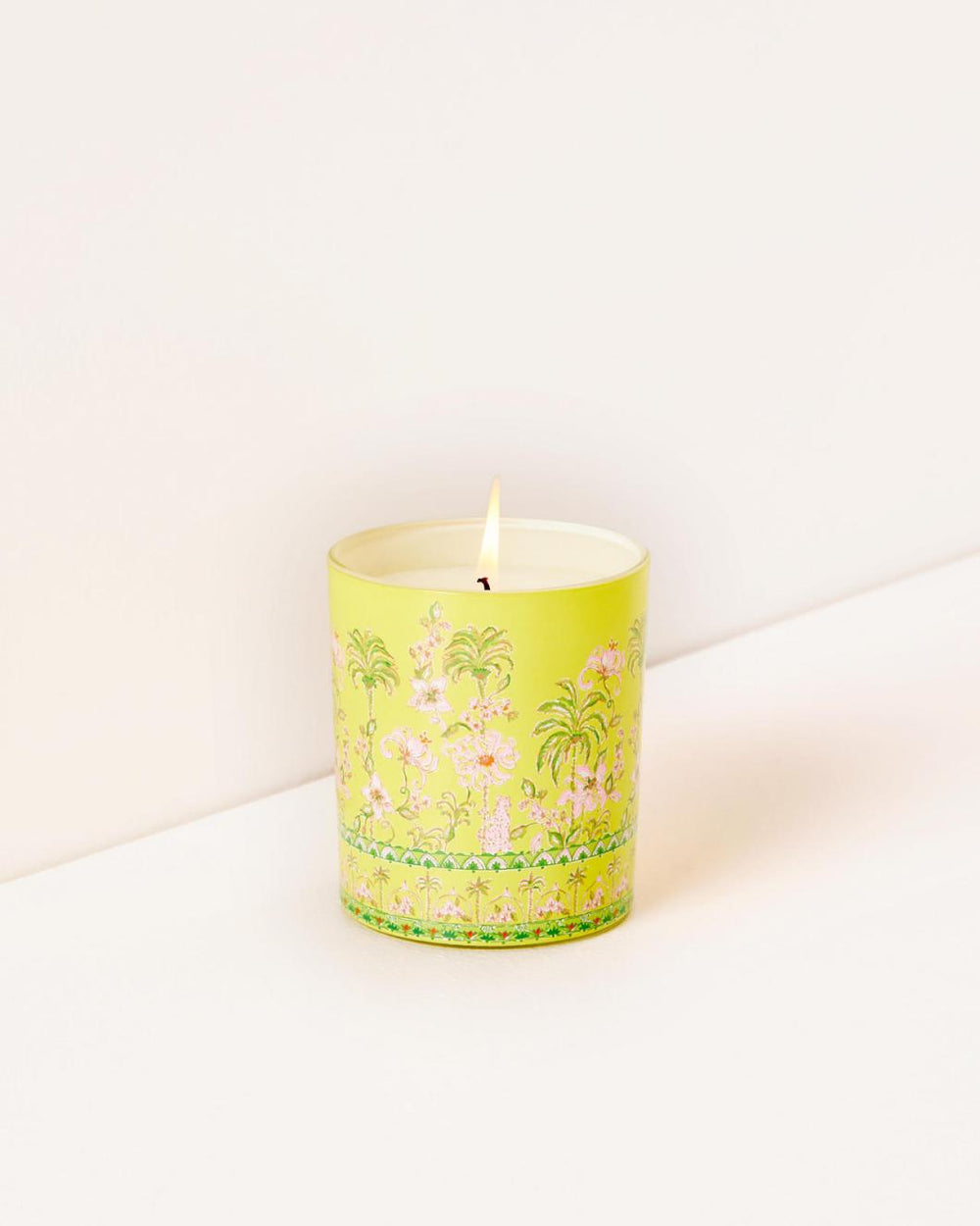 Lilly Pulitzer Printed Candle Finch Yellow Tropical Oasis Engineered | Women Home Decor