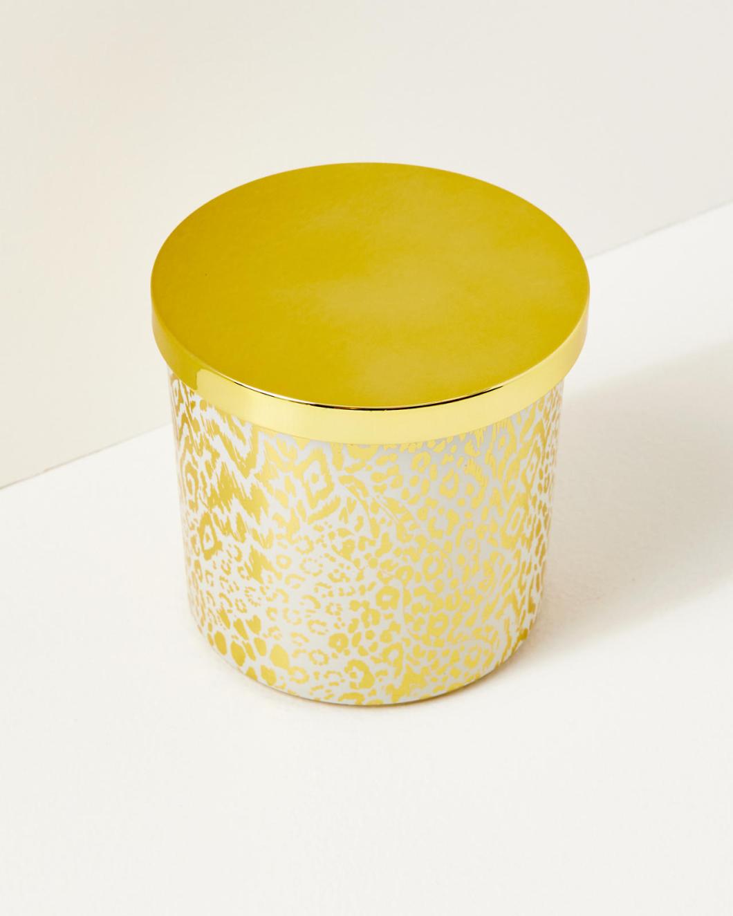 Lilly Pulitzer Printed Candle Gold Metallic Pattern Play | Women Home Decor
