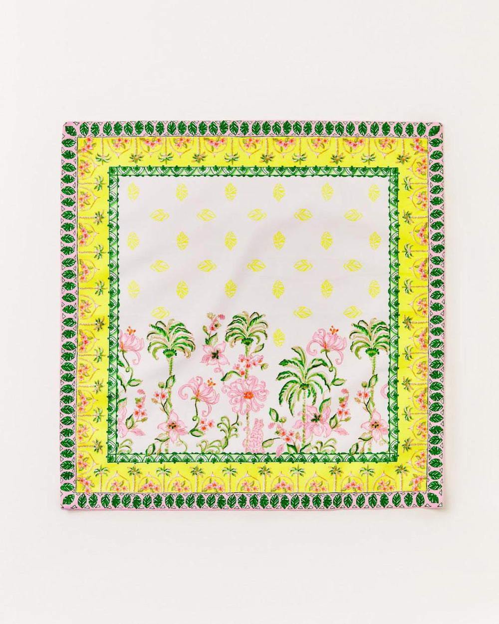 Lilly Pulitzer Printed Dinner Napkin Set Finch Yellow Tropical Oasis Engineered Napkins | Women Tabletop