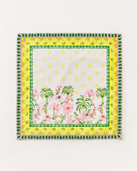 Lilly Pulitzer Printed Dinner Napkin Set Finch Yellow Tropical Oasis Engineered Napkins | Women Tabletop