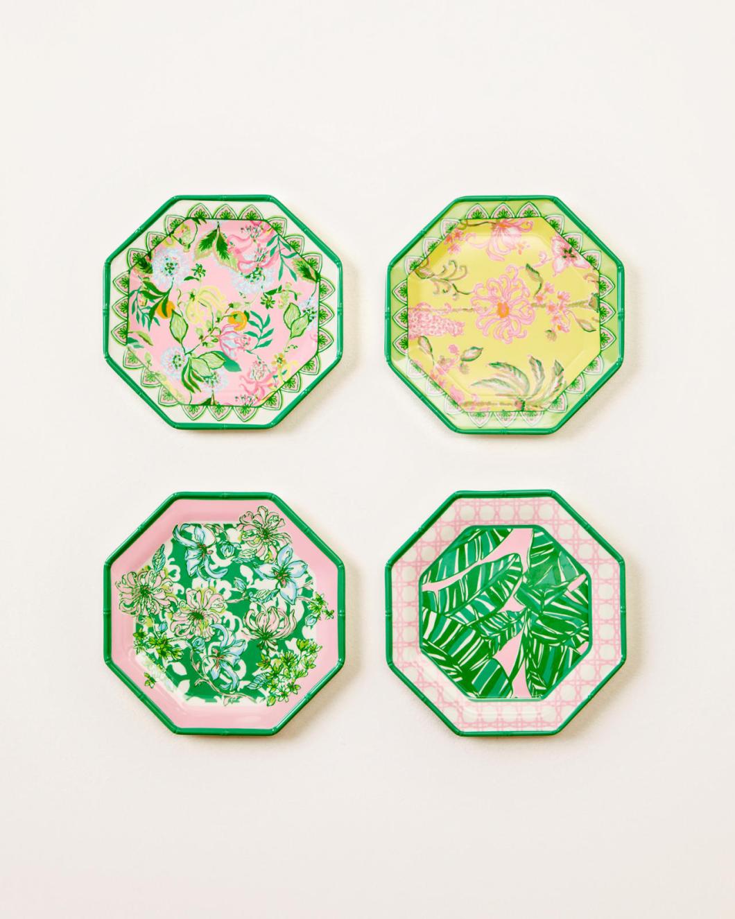 Lilly Pulitzer Printed Melamine Appetizer Plate Set Multi Engineered Plates | Women Tabletop