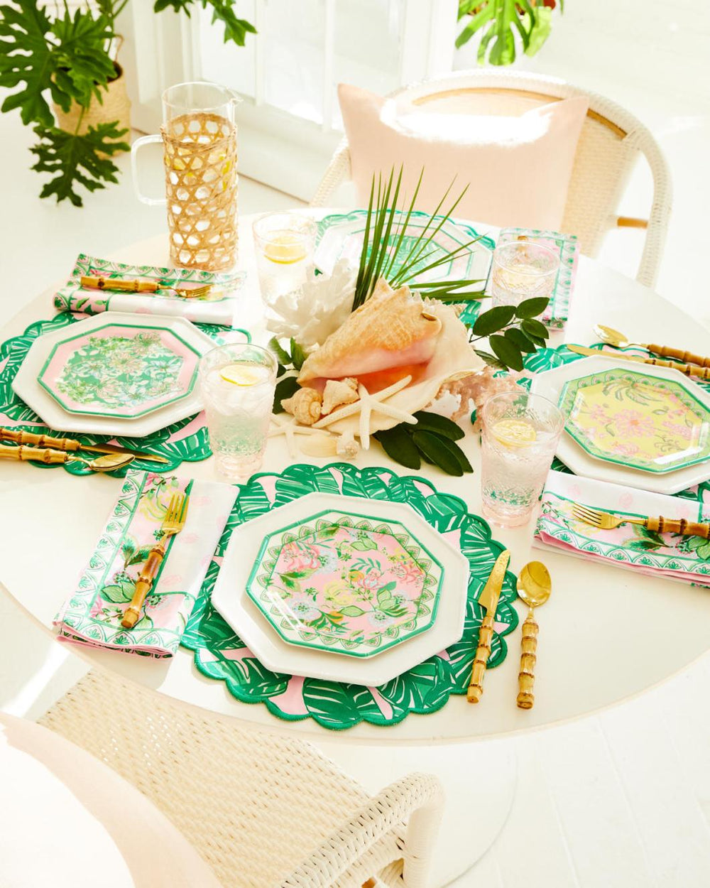 Lilly Pulitzer Printed Melamine Appetizer Plate Set Multi Engineered Plates | Women Tabletop