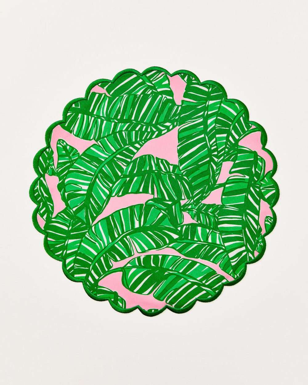 Lilly Pulitzer Printed Scallop Edge Placemat Set Conch Shell Pink Lets Go Bananas | Women Tabletop