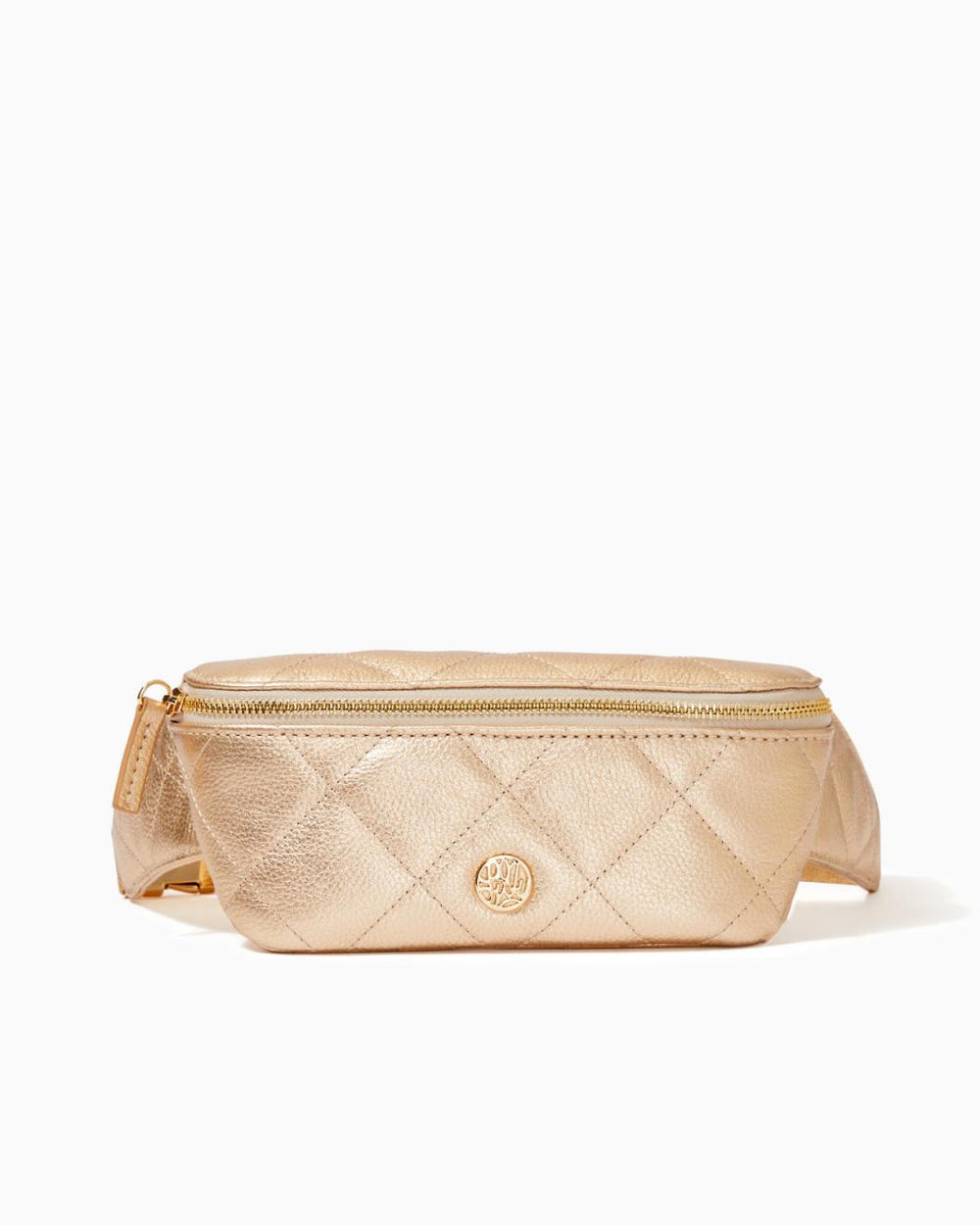 Lilly Pulitzer Quilted Leather Kenton Belt Bag Gold Metallic | Women Bags