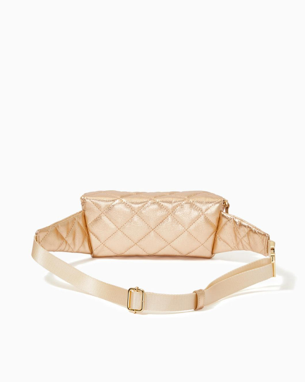 Lilly Pulitzer Quilted Leather Kenton Belt Bag Gold Metallic | Women Bags