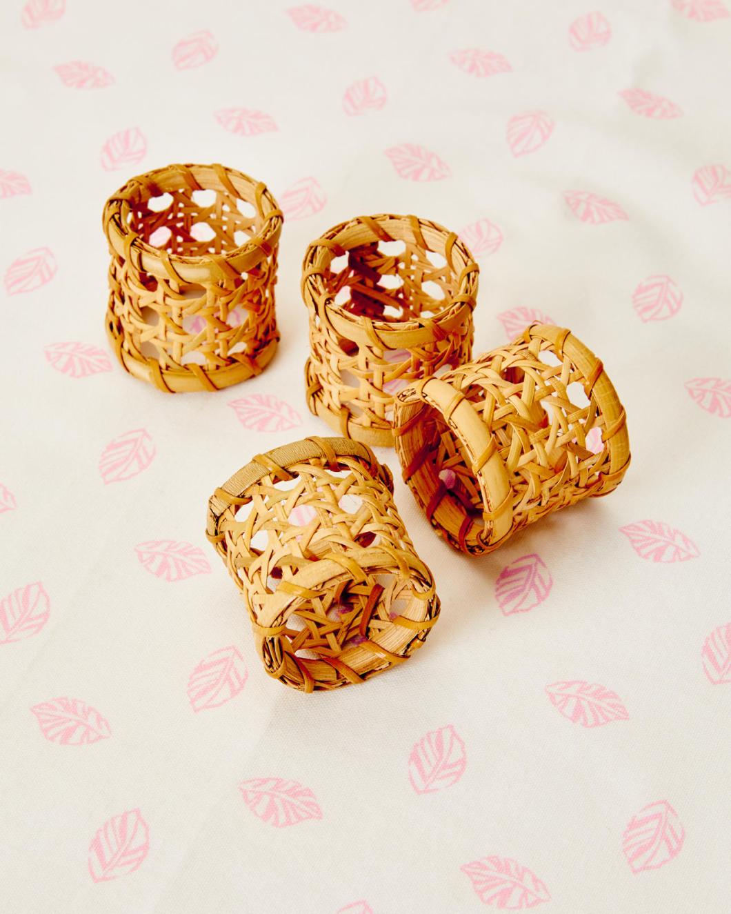 Lilly Pulitzer Raffia Napkin Rings Natural | Women Tabletop