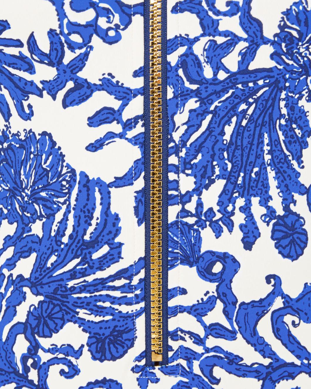 Lilly Pulitzer Randee Rashguard One-Piece Swimsuit Deeper Coconut Ride With Me | Women Swimsuits