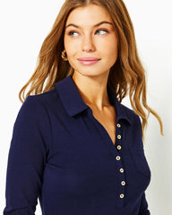 Lilly Pulitzer Reema Polo Dress True Navy | Women Fitted Dresses