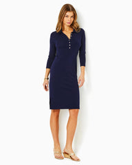 Lilly Pulitzer Reema Polo Dress True Navy | Women Fitted Dresses