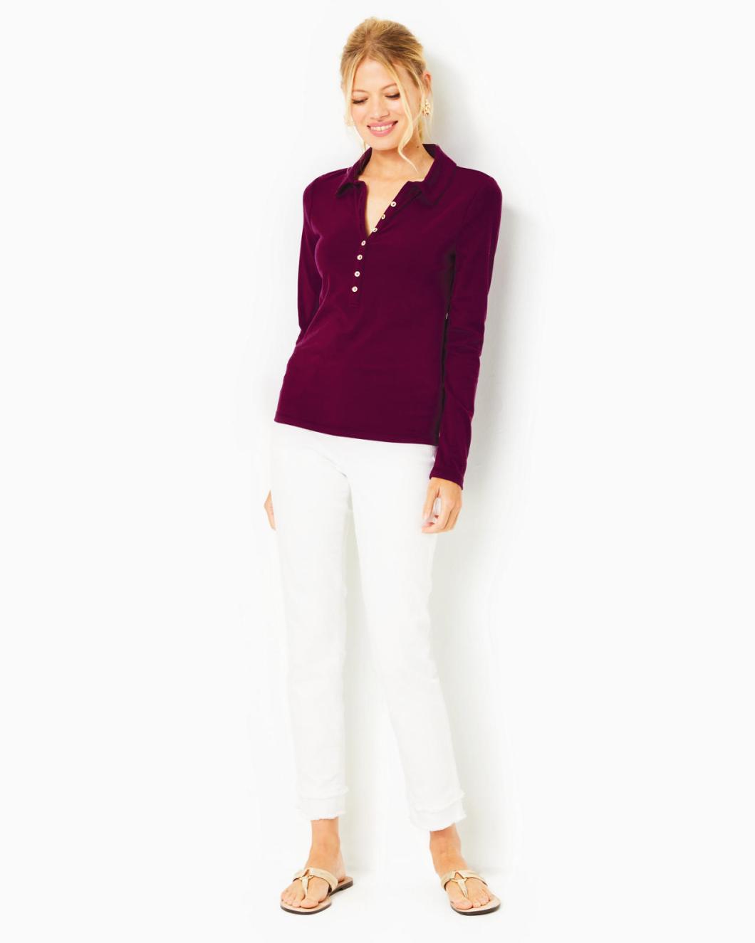 Lilly Pulitzer Reema Polo Top Amarena Cherry | Women Tops