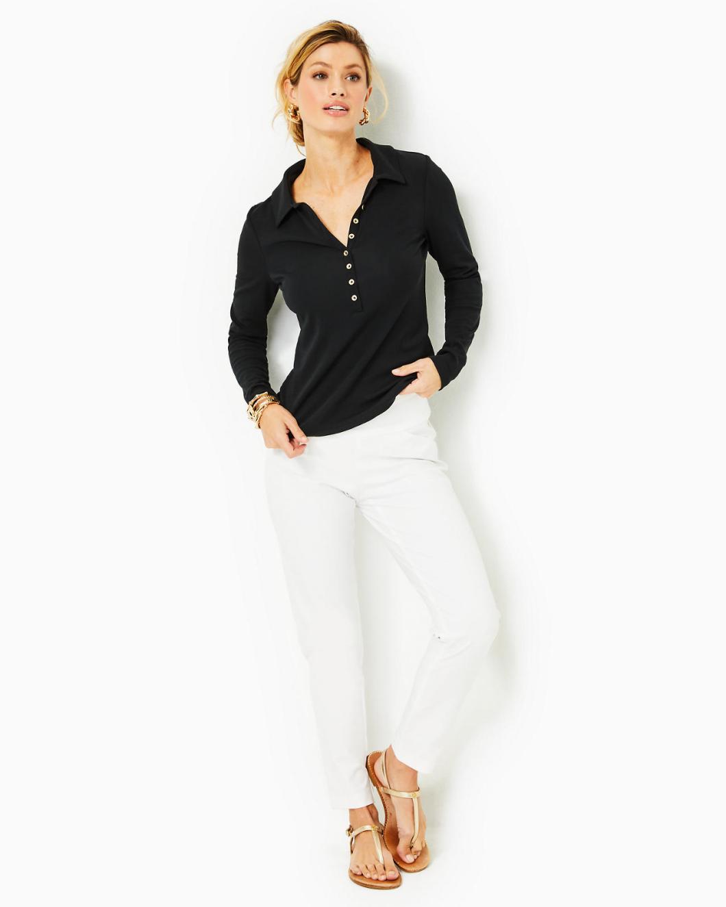 Lilly Pulitzer Reema Polo Top Onyx | Women Tops