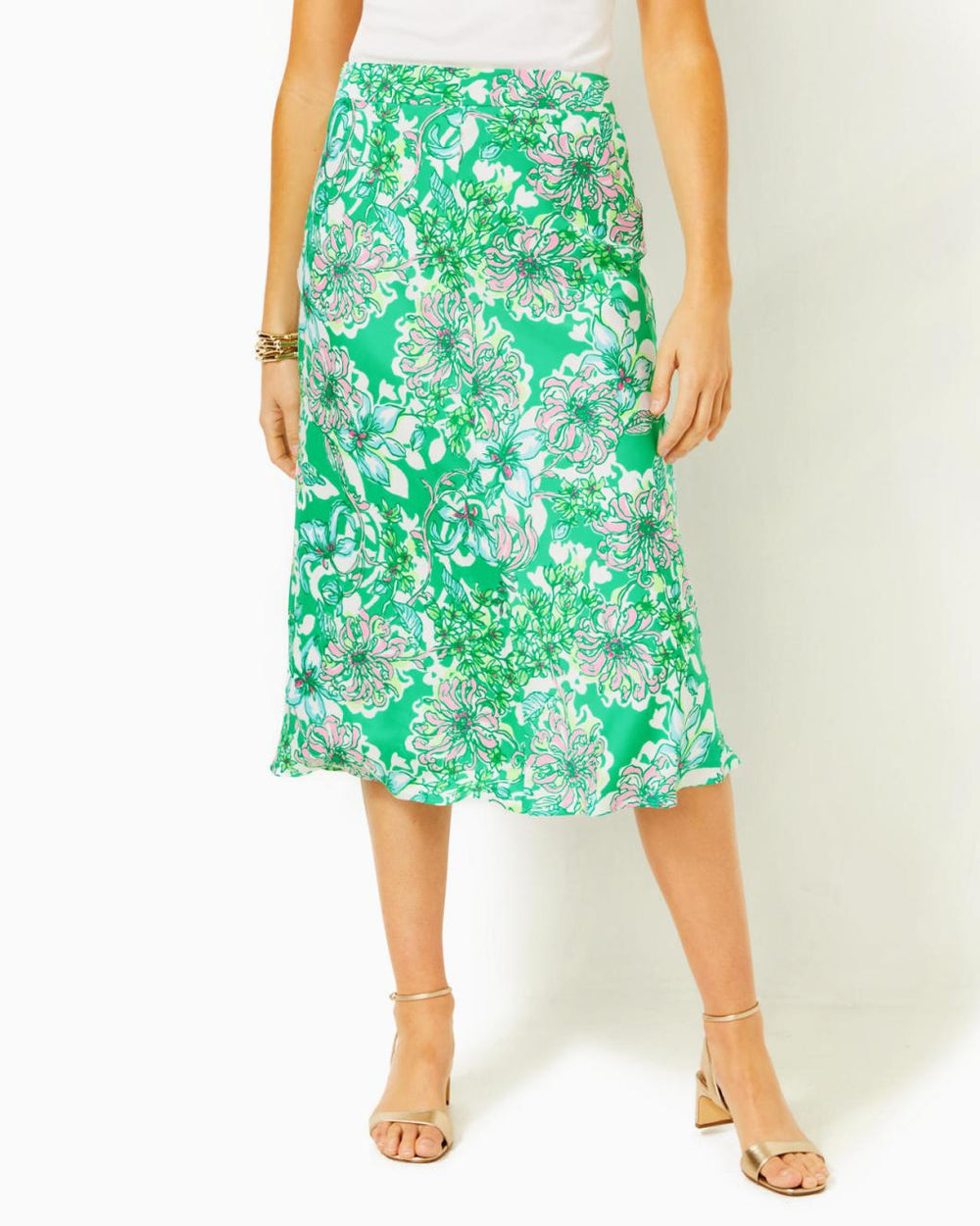 Lilly Pulitzer Rennox Midi Skirt Spearmint Blossom Views | Women Bottoms