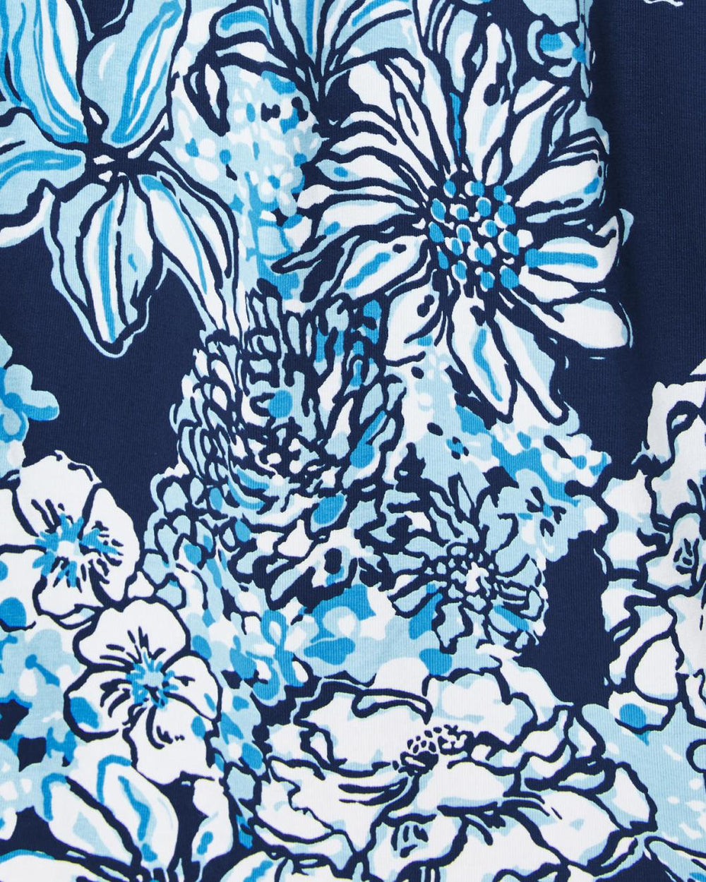 Lilly Pulitzer Riza Long Sleeve Romper Low Tide Navy Bouquet All Day | Women Rompers &amp; Jumpsuits