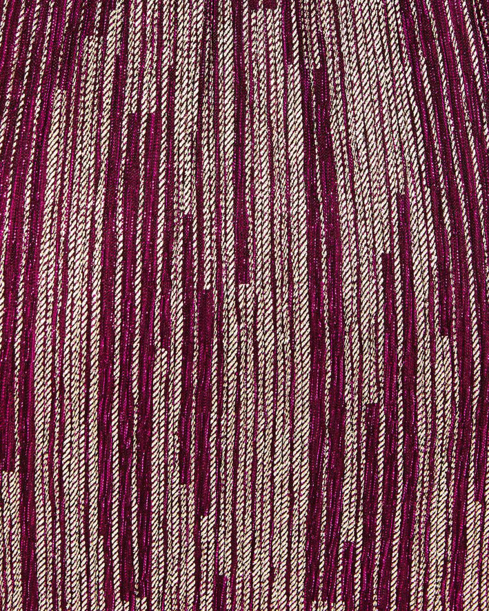 Lilly Pulitzer Riza Long Sleeve Romper Mulberry X Gold Metallic Rope Stripe Crinkle Knit | Women Rompers &amp; Jumpsuits