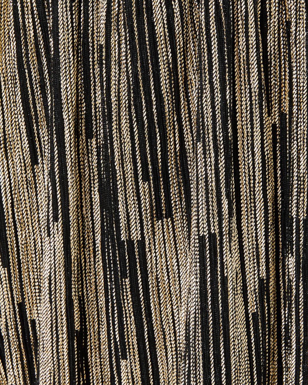 Lilly Pulitzer Riza Long Sleeve Romper Onyx X Gold Metallic Rope Stripe Crinkle Knit | Women Rompers &amp; Jumpsuits