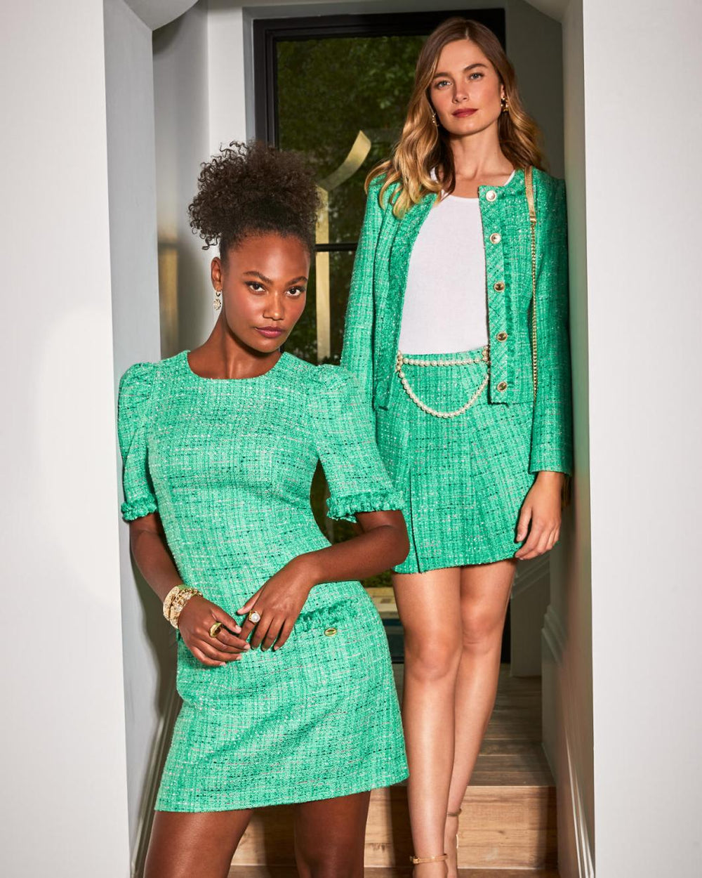 Lilly Pulitzer Ryner Boucle Tweed Shift Dress Kelly Green Palm Beach Boucle | Women Shift Dresses