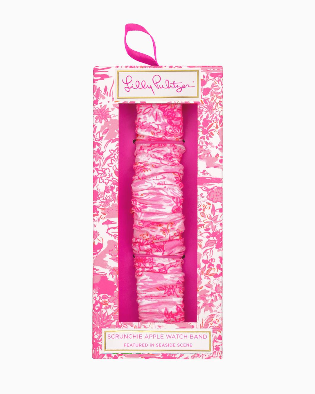 Lilly Pulitzer Scrunchie Apple Watch Band Peony Pink Seaside Scene | Women Phone &amp; Tech