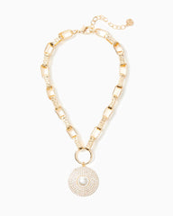 Lilly Pulitzer Sea Searching Necklace Gold Metallic | Women Jewelry
