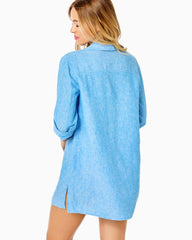 Lilly Pulitzer Sea View Cover-Up Boca Blue X Resort White | Women Cover-Ups