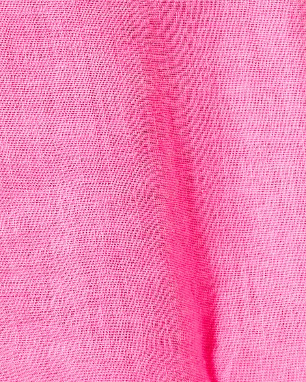 Lilly Pulitzer Sea View Linen Button Down Top Aura Pink | Women Tops