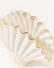 Lilly Pulitzer Seashell Vase Resort White | Women Home Decor