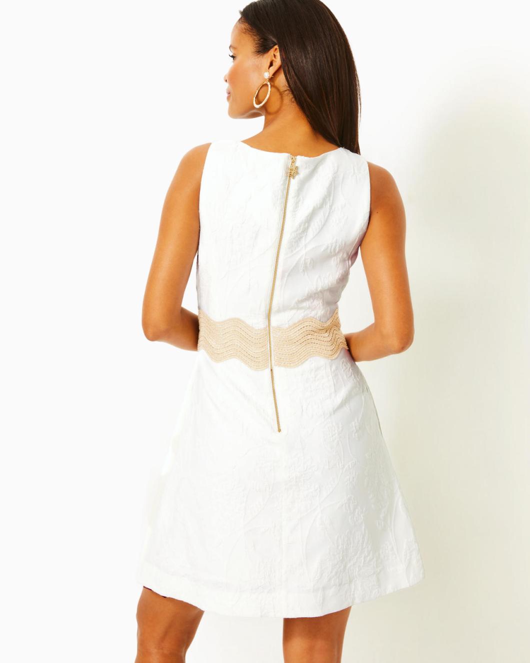 Lilly Pulitzer Siarra Stretch Dress Resort White Caliente Pucker Jacquard | Women Fit &amp; Flare Dresses