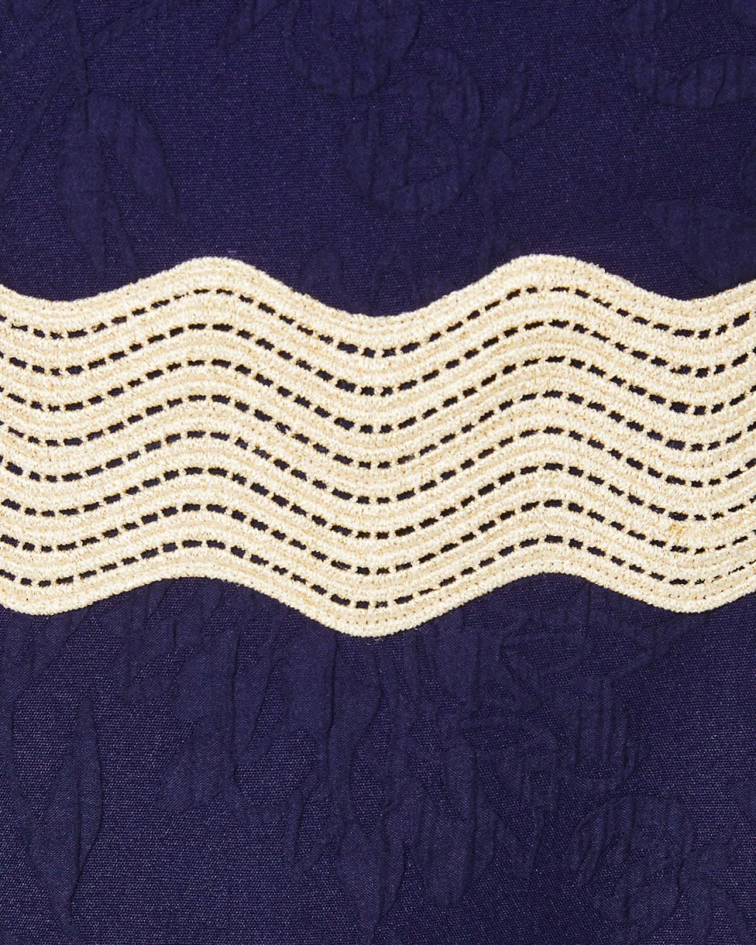 Lilly Pulitzer Siarra Stretch Dress True Navy Caliente Pucker Jacquard | Women Fit &amp; Flare Dresses