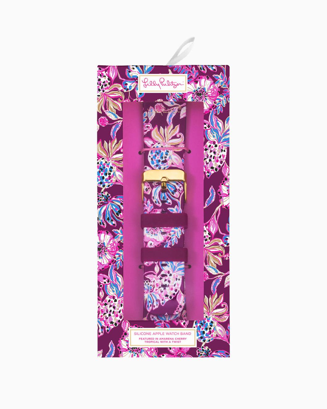 Lilly Pulitzer Silicone Apple Watch Band Amarena Cherry Tropical With A Twist | Women Phone &amp; Tech