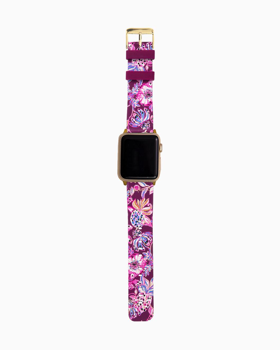 Lilly Pulitzer Silicone Apple Watch Band Amarena Cherry Tropical With A Twist | Women Phone &amp; Tech