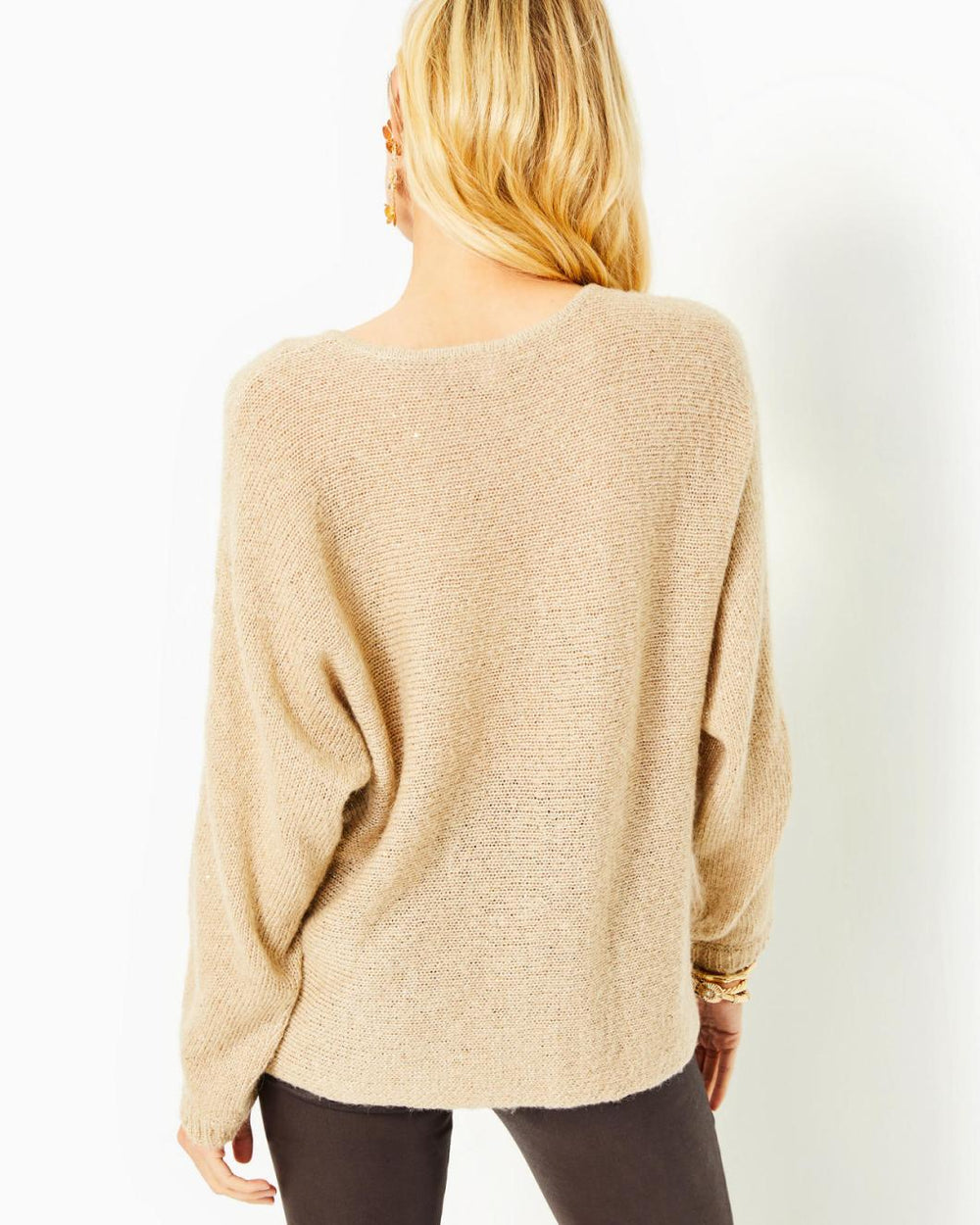 Lilly Pulitzer Soleen Sweater Gold Metallic | Women Tops