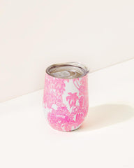 Lilly Pulitzer Stainless Steel Stemless Wine Tumbler Resort White Pb Anniversary Toile | Women Tabletop