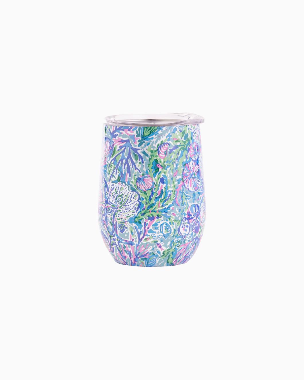 Lilly Pulitzer Stainless Steel Stemless Wine Tumbler Surf Blue Soleil It On Me | Women Tabletop