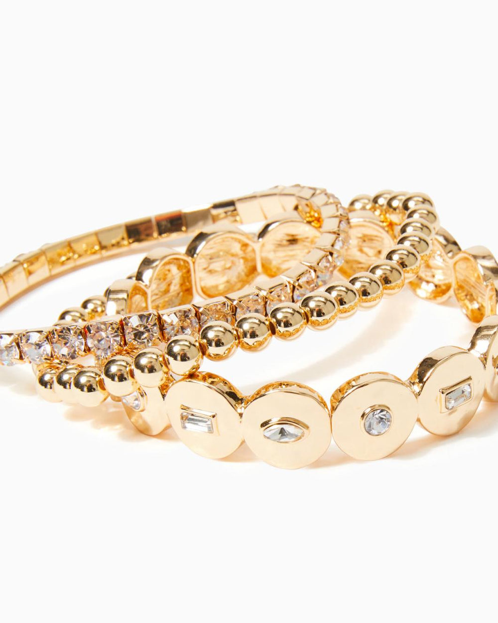 Lilly Pulitzer Stir It Up Bracelet Set Gold Metallic | Women Jewelry