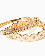 Lilly Pulitzer Stir It Up Bracelet Set Gold Metallic | Women Jewelry