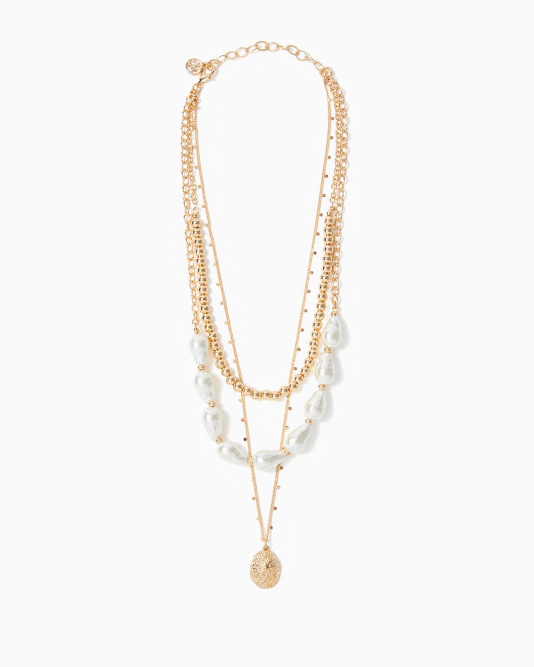 Lilly Pulitzer Sway Necklace Gold Metallic | Women Jewelry