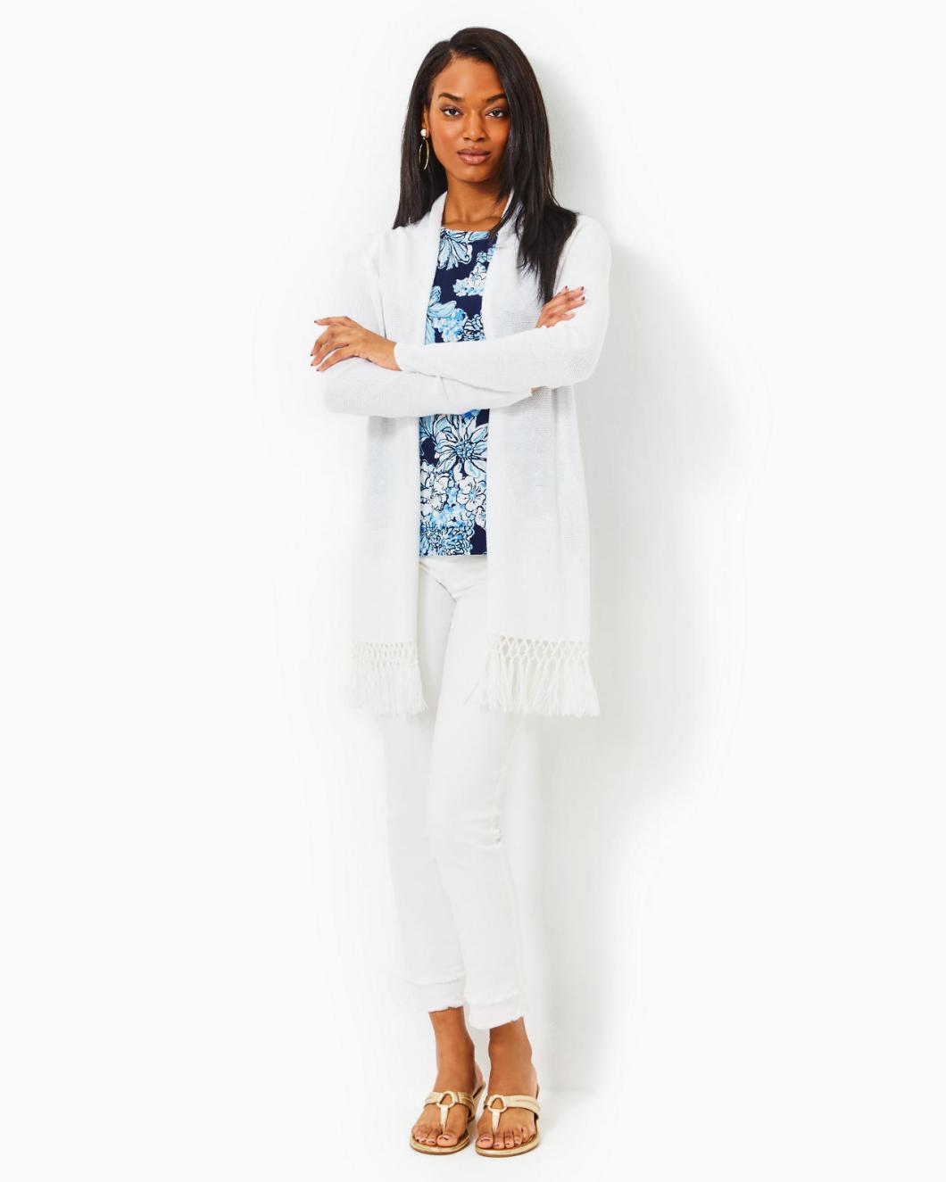 Lilly Pulitzer Tatum Cardigan Resort White | Women Tops