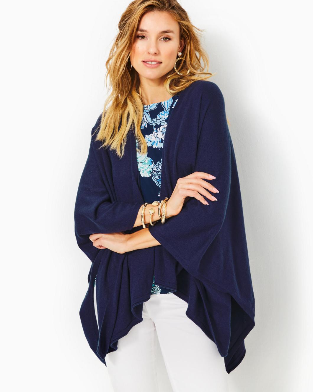 Lilly Pulitzer Terri Sweater Wrap True Navy | Women Tops