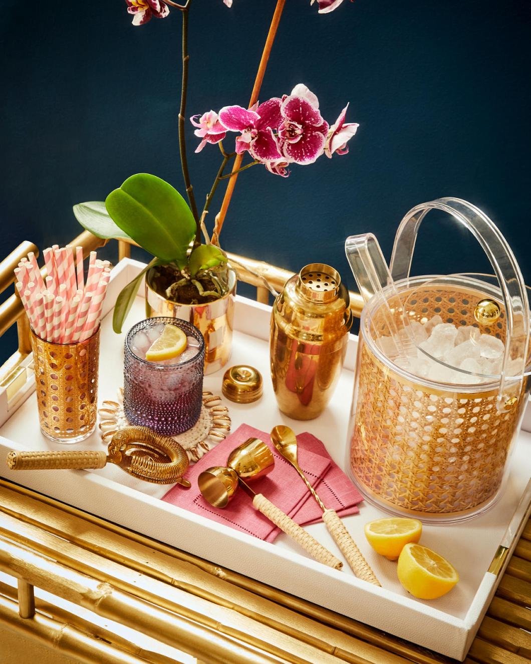 Lilly Pulitzer Textured Tray Resort White | Women Home Decor